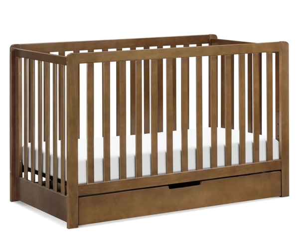 Colby 4-in-1 Convertible Crib with Trundle Drawer - Walnut