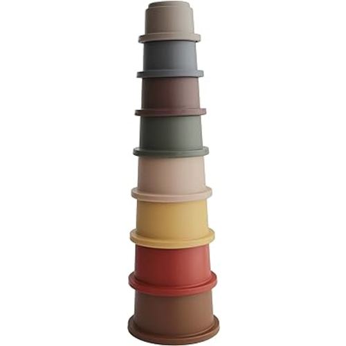 mushie Stacking Cups Toy | Made in Denmark (Retro)