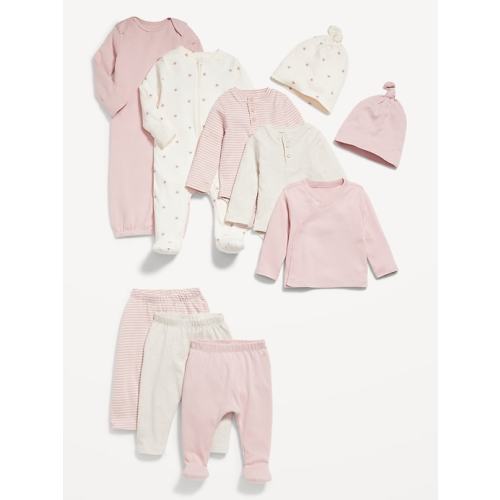 Unisex Layette Essentials 10-Pack for Baby (0-3months)