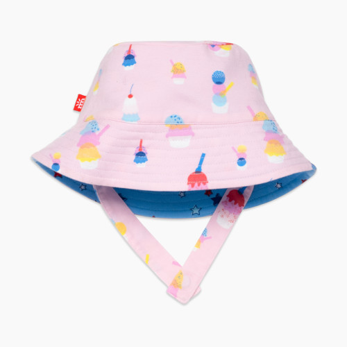 Magnetic Me Modal Magnetic Sun Hat - Pink Sundae Funday, 0-6 M