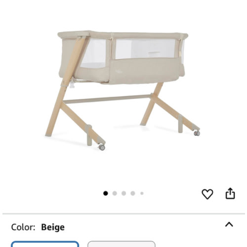 Evolur Stellar Bassinet and Bedside Sleeper, Beige