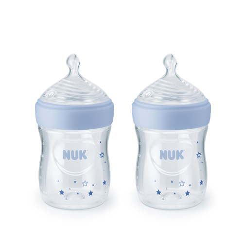 NUK Simply Natural Bottle with SafeTemp, 5 oz, 2 Pack, 0+ Months