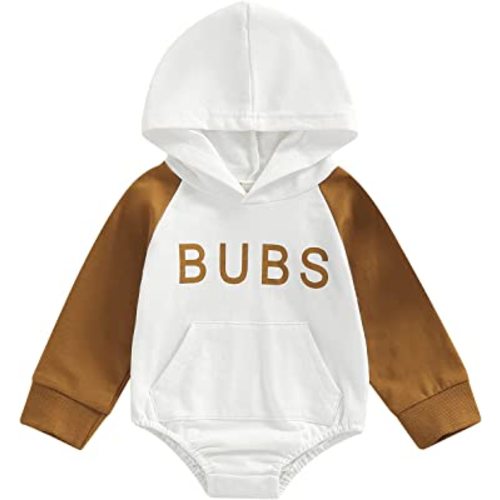 xiqaalombvt Infant Baby Boy Girl Fall Clothes Hoodie Pullover Sweatshirt Romper Color Block Long Sleeve Romper Outfit