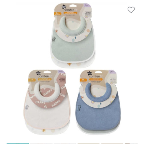 Tommee Tippee Milk Feeding Bibs 2Pk | Smock Bibs | Baby Bunting AU