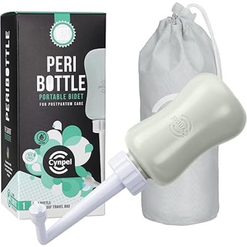 Peri Bottle - Portable Bidet Kit - Travel Perineal Wash Handheld Squeeze Bottles - Postpartum and Labour Essentials for Women - Post Birth Spray Care After Childbirth - Gray