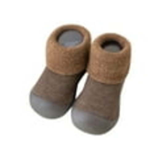 eileial Baby Sock Shoes Baby Walking Shoes Non-Slip Breathable Slippers with Soft Rubber Sole Baby Boys Girls Sneakers(Coffee,12-18 Months)