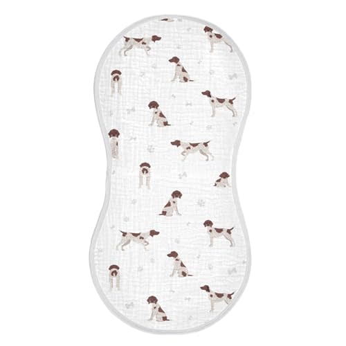 vvfelixl Baby Burp Cloths German Shorthaired Pointer Baby Newborn Cotton Burping Cloths Set Baby Washcloths 4 Pack