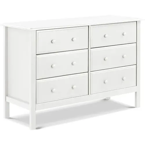 DaVinci Jayden 6-Drawer Double Wide Dresser in White, Greenguard Gold Certified