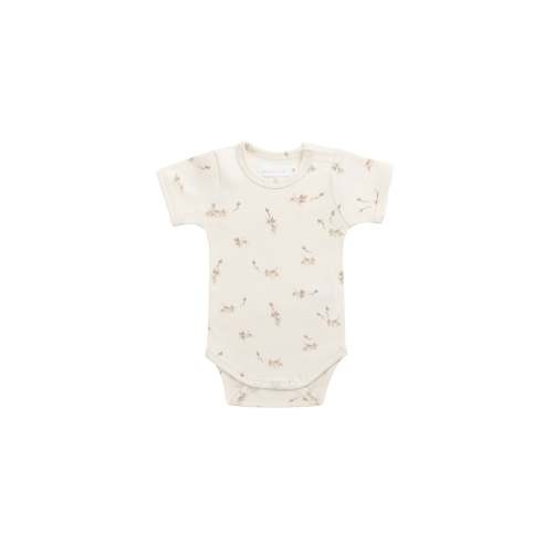 Organic Cotton Hudson Short Sleeve Bodysuit - Kitten and His Kites