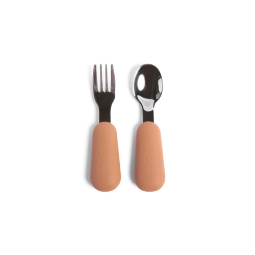 Bug + Bean Kids First Utensil Set - Baby & Toddler Fork and Spoon