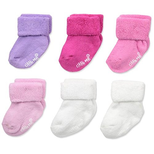 Little Me Baby Girls' 6 Pack Variety Socks