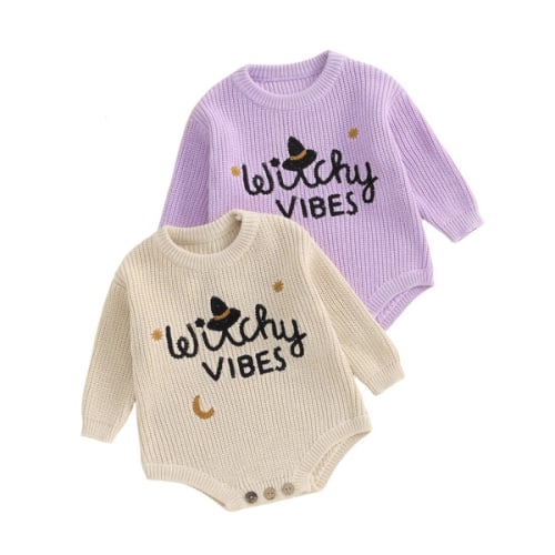 WITCHY VIBES Knitted Romper - Hazel & Bo