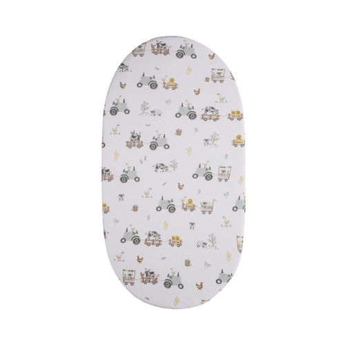Living Textiles Bedside Sleeper Fitted Sheet Tractor Ride
