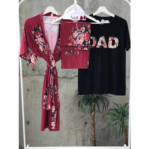 Maternity robe and swaddle set. Christmas. Mommy and me robe and swaddle set. Kimono. Organic stretch cotton. Swaddle blanket.