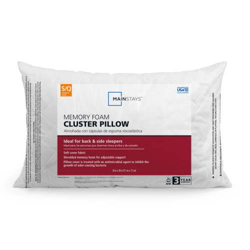 Mainstays™ Memory Foam Cluster Bed Pillow, Standard Queen