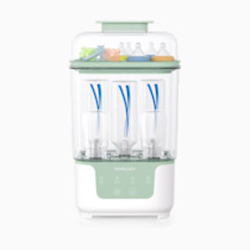 Momcozy Bottle Sterilizer and Dryer, Modular Nesting Space Saving Design, 6 Bottles Capacity, 4 in 1 Compact Sterilizer for Baby Bottles, Breast Pump Parts & Newborn Essentials, Drying Rack Included