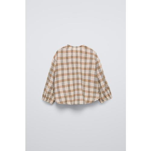 PLAID POCKET SHIRT - Ocher | ZARA United States