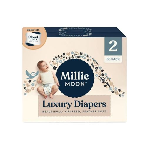 Milli~e Moon Luxury Diapers COUCHES DE Luxe, Size 2-88 Count