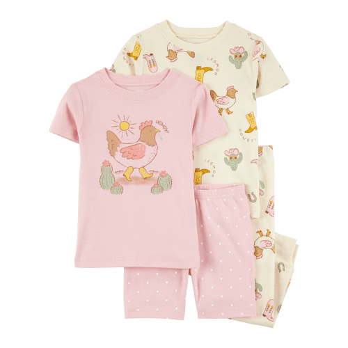 Baby 2-Piece Western Chicken 100% Snug Fit Cotton Pajamas - Pink - Carter's | Carter's