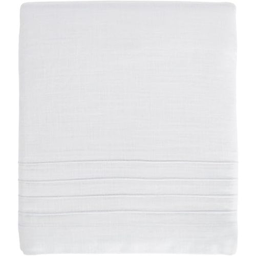 Crib Skirt Pintuck White - Cotton - 15 Inch Drop