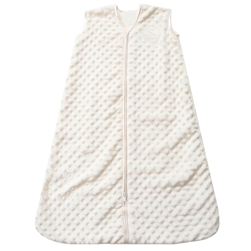 Cream Plushy Dot Velboa Wearable Baby Blanket L | HALO