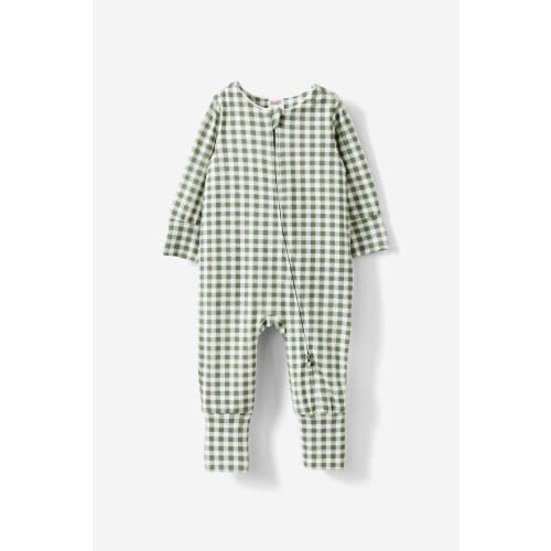 The Billie Long Sleeve Zip Romper - 0-3M