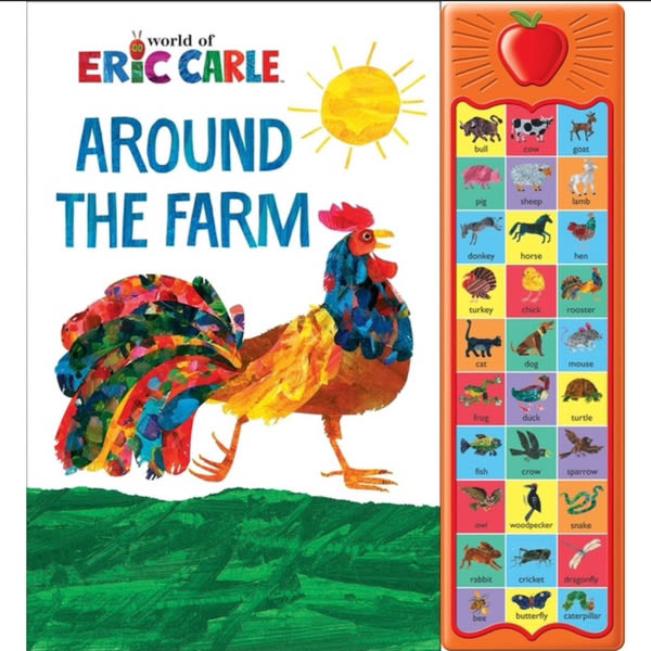 World of Eric Carle, Around the Farm 30-Button Animal Sound Book - Great for First Words - PI Kids