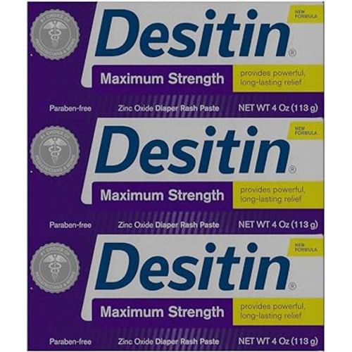 Desitin Maximum Strength Diaper Rash Paste, 4 ounce (pack of 6)