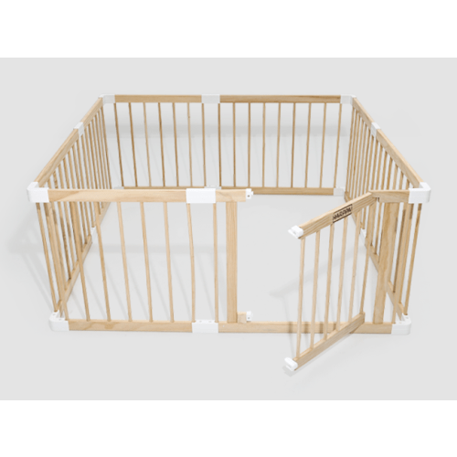 HARPPA Baby Gate Playpen, Wooden Play Gate 56in X 56in