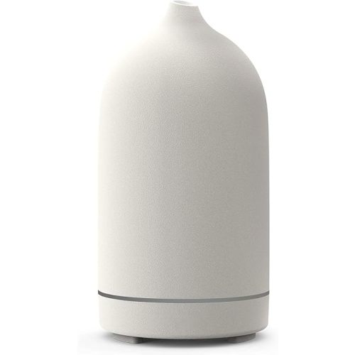 Essential Oil Diffuser Aromatherapy Diffuser - 150ml Ceramic Ultrasonic Cool Mist Aroma Diffuser, Whisper Quiet with Waterless Auto Shut-Off, 4 Timer Setting &7 Colors Night Light for Home Office