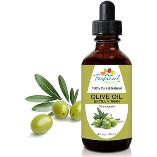 Extra Virgin Organic Olive Oil 4 oz - Cold Pressed Unrefined - Use For Face, Skin, Hair, Dry Scalp, Massage
