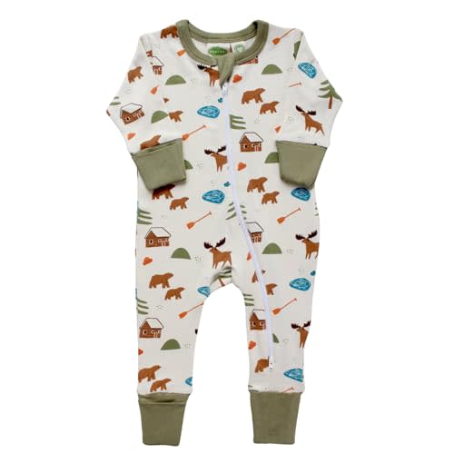PARADE Organic Signature Print '2-Way' Zip Romper - Holiday