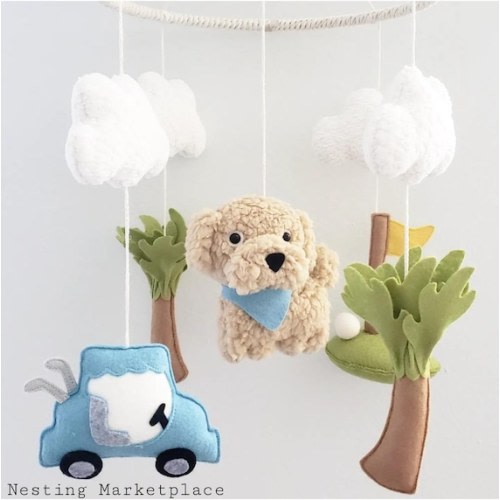 Baby Crib Mobile- Golf Mobile,golf Nursery Decor - Goldendoodle Mobile-mobile- Custom Pets Mobile - Cute Mobile - Personalized Pet Mobile - Etsy