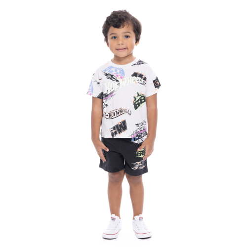 Hot Wheels Toddler Graphic Tee and Shorts Set, 2-Piece, Sizes 12M-5T