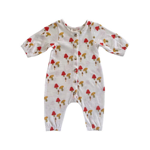 Mushroom / Organic Long Sleeve Bay Jumpsuit