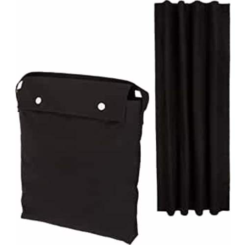 Amazon Basics Portable Window Blackout Curtain Shade with Suction Cups for Travel, 1-Pack, 50" x 78", Black