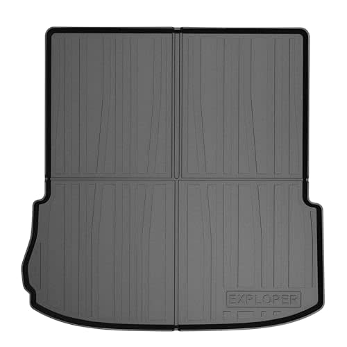 Mixsuper Cargo Liner for Ford Explorer 2011-2019, All Weather Trunk Mat 3D Anti-Slip Rear Trunk Liner Black