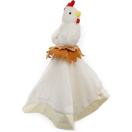 Chicken Lovey Blanket for Baby | Large 20" x 20" Baby Lovey for Girls or Boys | Cute Chicken Security Blanket for Babies and Toddlers