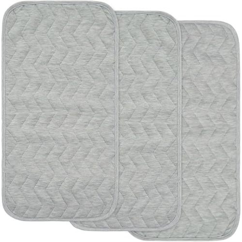 BlueSnail Quilted Thicker Waterproof Changing Pad Liners,3 Count(Heater Gray)