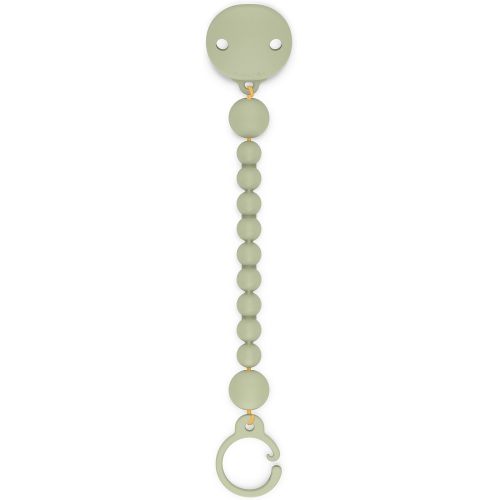 Suavinex Color Essence Silicone Baby Pacifier Clip, Single Piece 100% Soft Silicone Chain, Baby Accessories, Baby Essentials, Designed in Spain (Jungle Green)