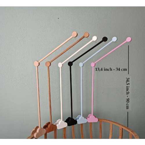 Baby Crib Mobile Hanger, Baby Crib Mobile Arm Made of Natural Wood, Baby Mobile Crib Holder for Nursery, Natural Baby Gift,