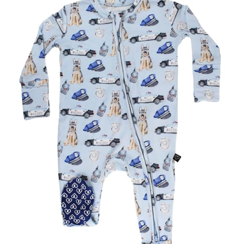 Police Zippered Footie