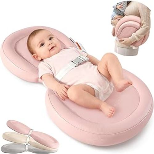 Baby Changing Pad, Soft, Foldable Leather Diaper Changing Pad, Waterproof & Non-Slip Wipeable, for Infant Newborn, Small 24"X16", Pink