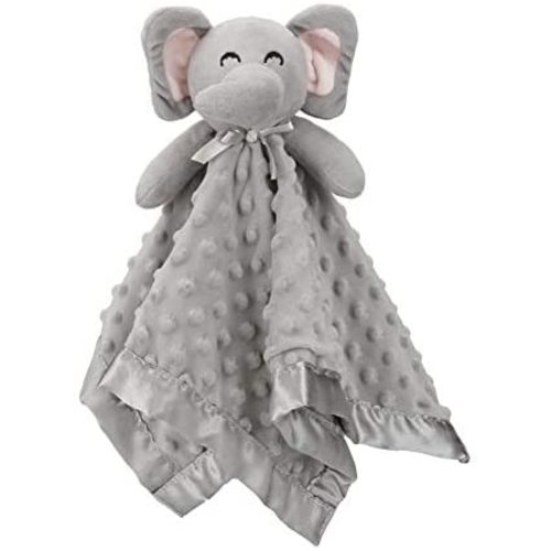 Pro Goleem Elephant Security Blanket Soft Baby Lovey Unisex Lovie Baby Gifts for Newborn Boys and Girls Baby Snuggle Toy Baby Elephant Stuffed Animal Grey 16 Inch