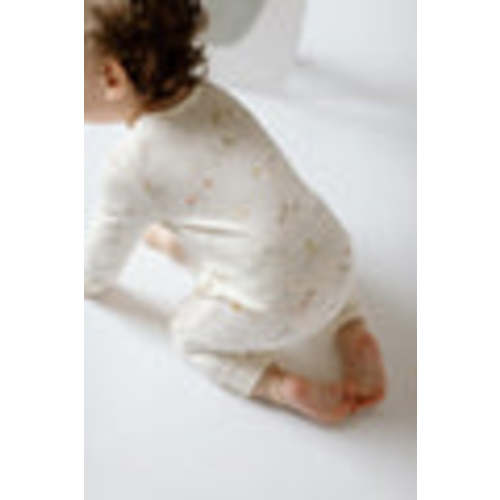 Placket Romper - Mini Mushroom - 0-3 Months