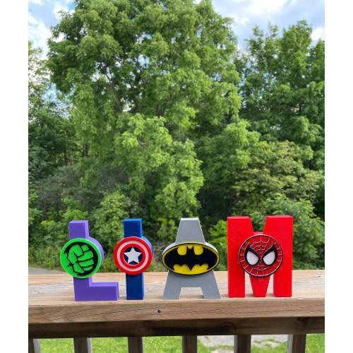 Personalized Superhero Letters | Nursery Room Name Letters |