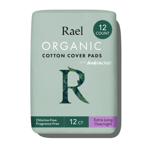 Extra Long Overnight Organic Cotton Cover Pads With Wings