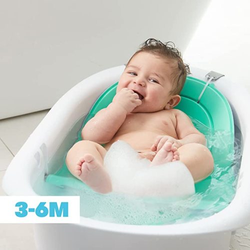 Frida Baby 4-in-1 Grow-with-Me Baby Bathtub, Baby Tub for Newborns to Toddler with Removable Bath Seat & Backrest for Bath Support in Tub - 4-in-1 Grow-with-Me Bath Tub