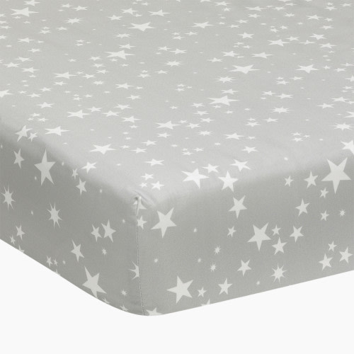 Lambs & Ivy Cotton Fitted Crib Sheet - Milky Way
