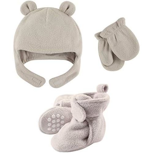Luvable Friends Fleece Winter Hat, Mittens and Booties Set - 0-6M